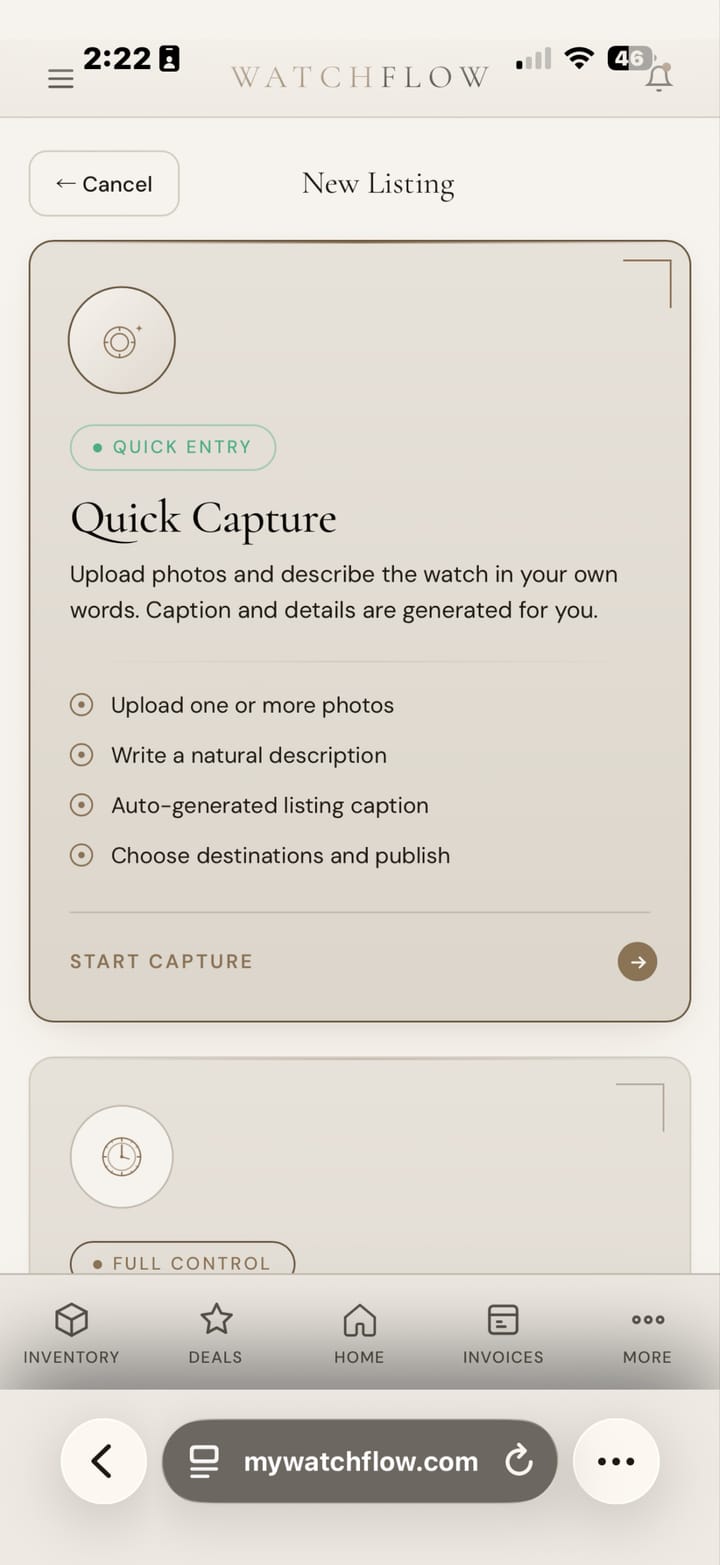 Additional WatchFlow surface