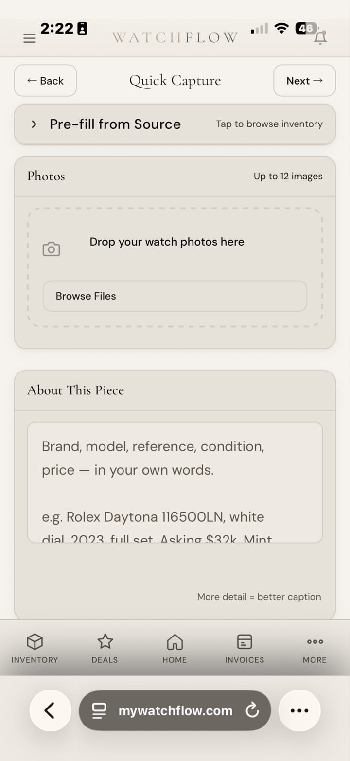 Additional WatchFlow surface